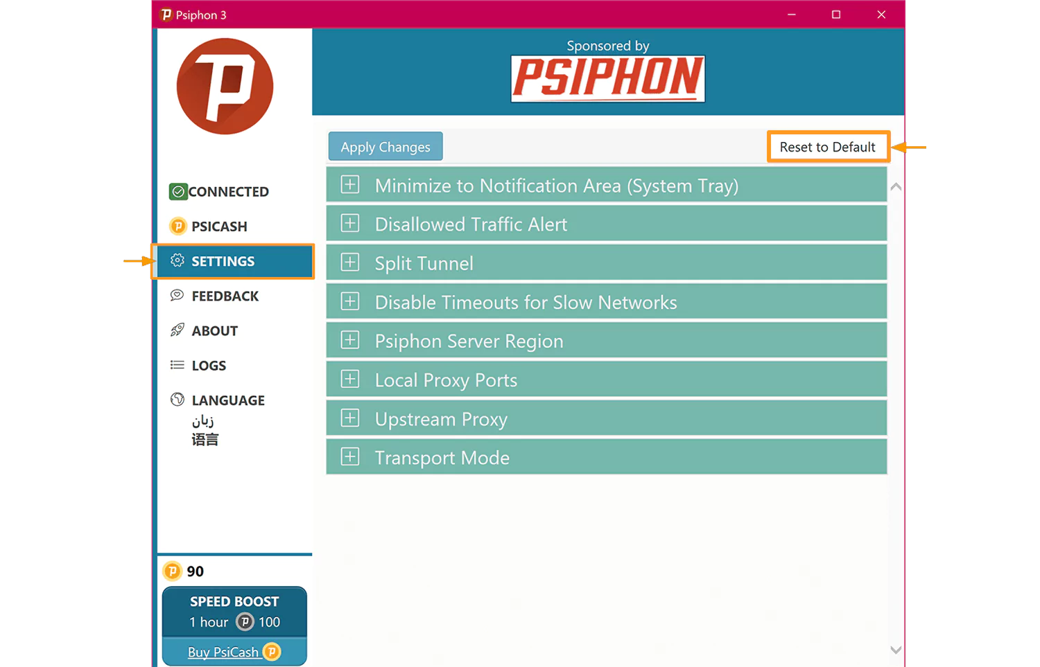 Psiphon Desktop Psiphon Desktop