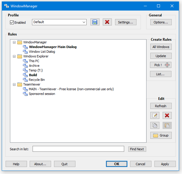 Windowmanager PreActivated